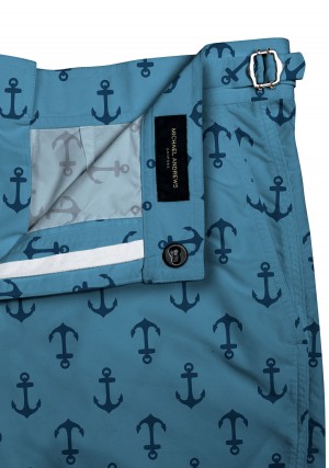 Blue/Navy Anchors Swim Shorts