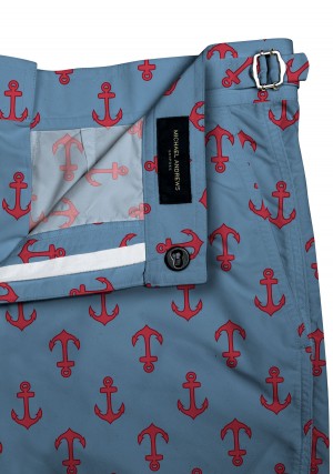 Blue/Red Anchors Swim Shorts
