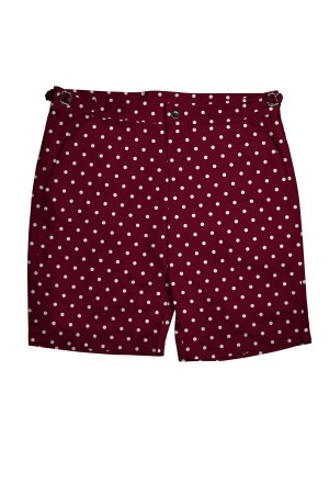 Red/White Polka Dots Swim Shorts