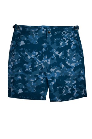 Blue Camouflage Swim Shorts