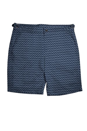 Blue Zig-Zag Swim Shorts