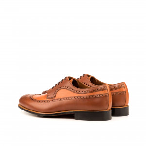 Cognac Painted Calf, Med Brown Painted Calf Longwing Blucher