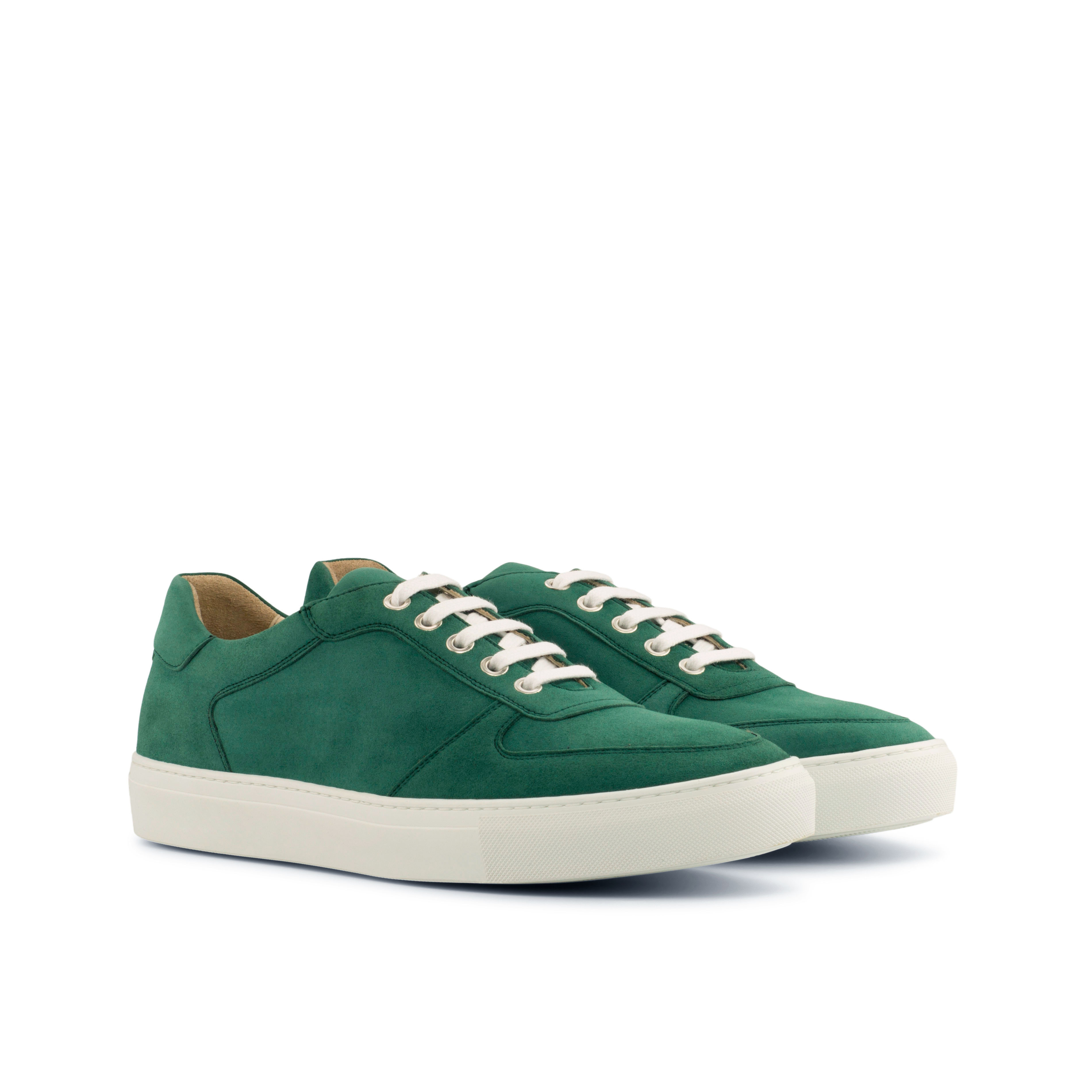 Forest Green Kid Suede Low Top Trainer