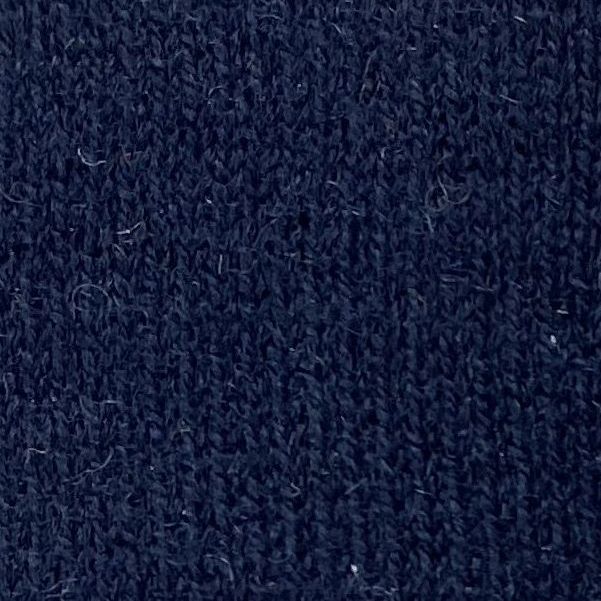 Navy Merino Wool 3-Button Long-Sleeve Polo