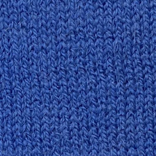 Prussian Blue Merino Wool 3-Button Long-Sleeve Polo
