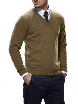 Mink Silk Cashmere V-Neck Sweater