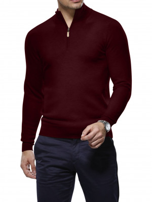 Barolo Cashmere 1/4 Zip Mock Sweater
