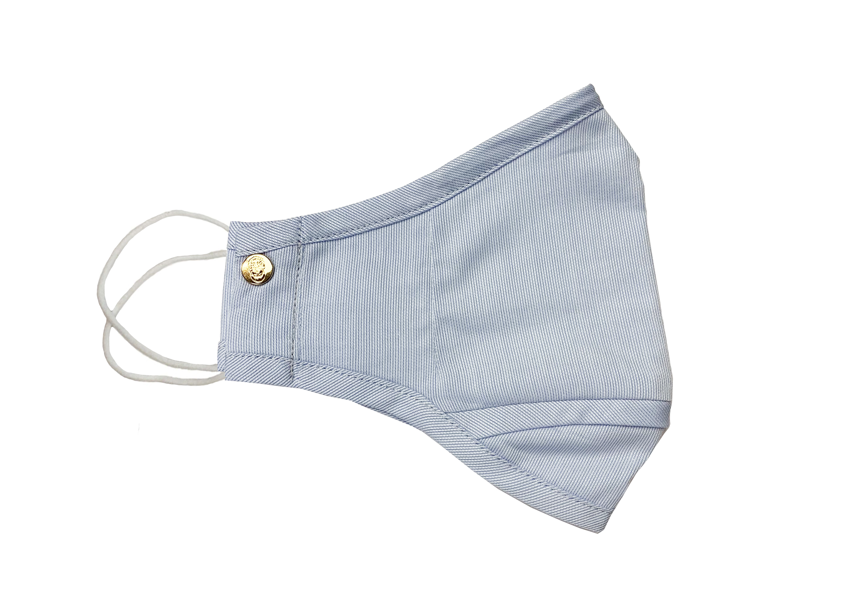 Baby Blue Pinpoint Oxford Cotton Mask