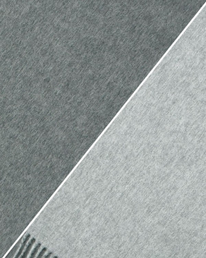 Grey Steel Grey Plain On Plain Double Faced Stole