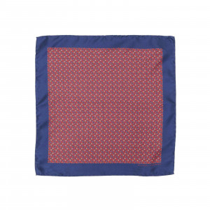 Blue and Red Horse Bit Icon Pocket Square