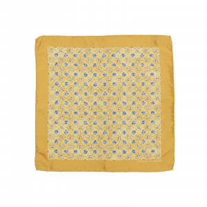 Yellow Kaleidoscope Medallion Pocket Square