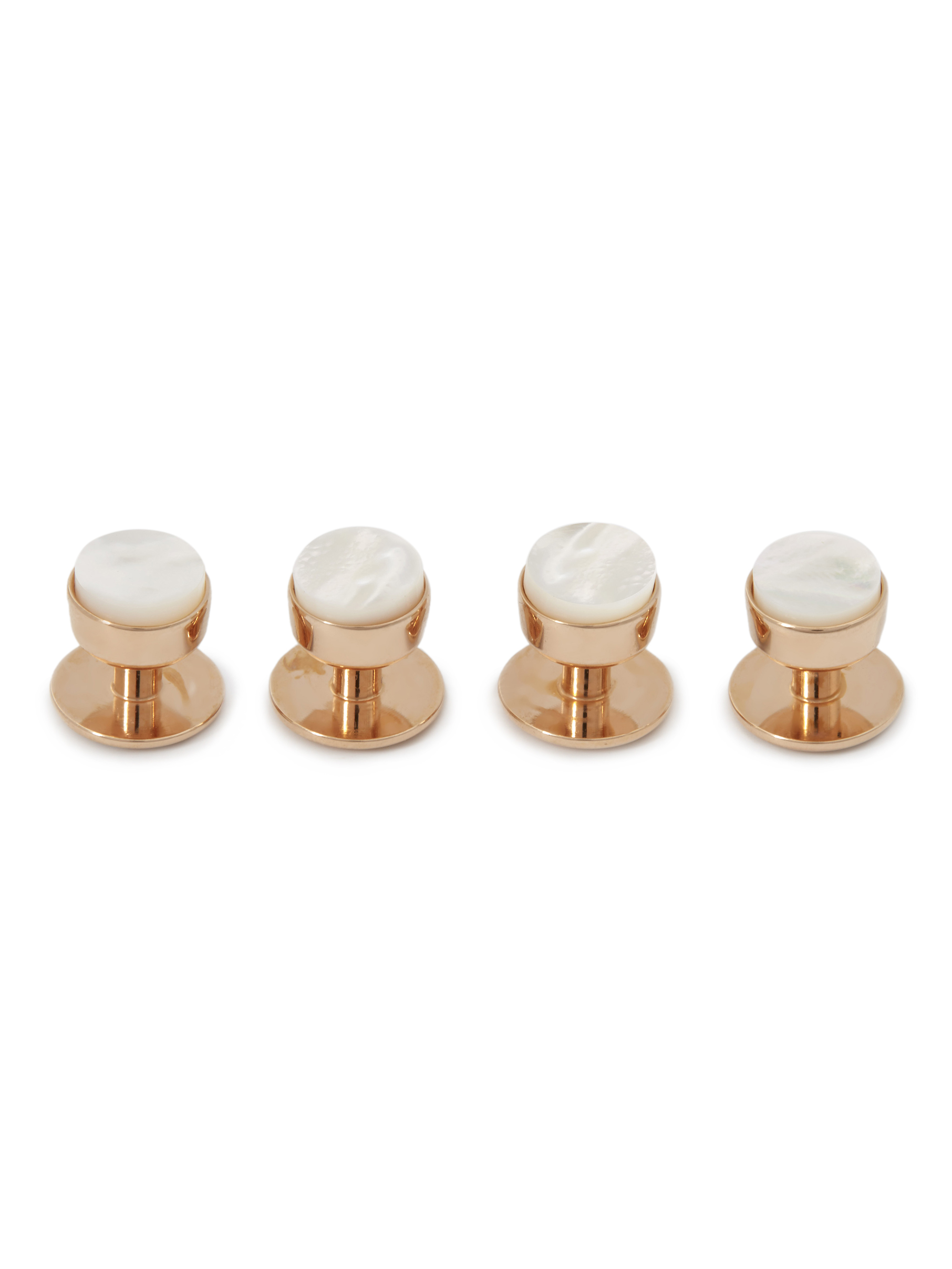 Mother of Pearl Tuxedo Studs (Rose Gold)
