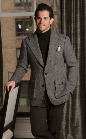 Bespoke Grey Herringbone Harris Tweed Sport Coat
