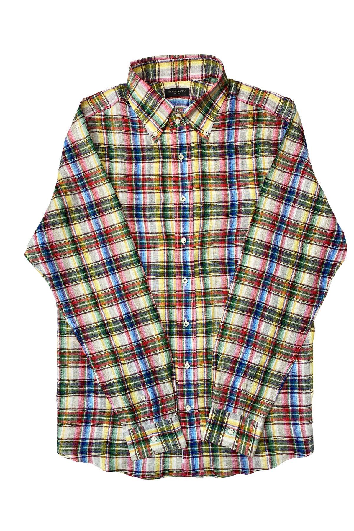 Multi-Colored Check Linen Sahara Shirt