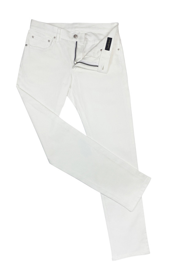 White Stretch Denim Jeans
