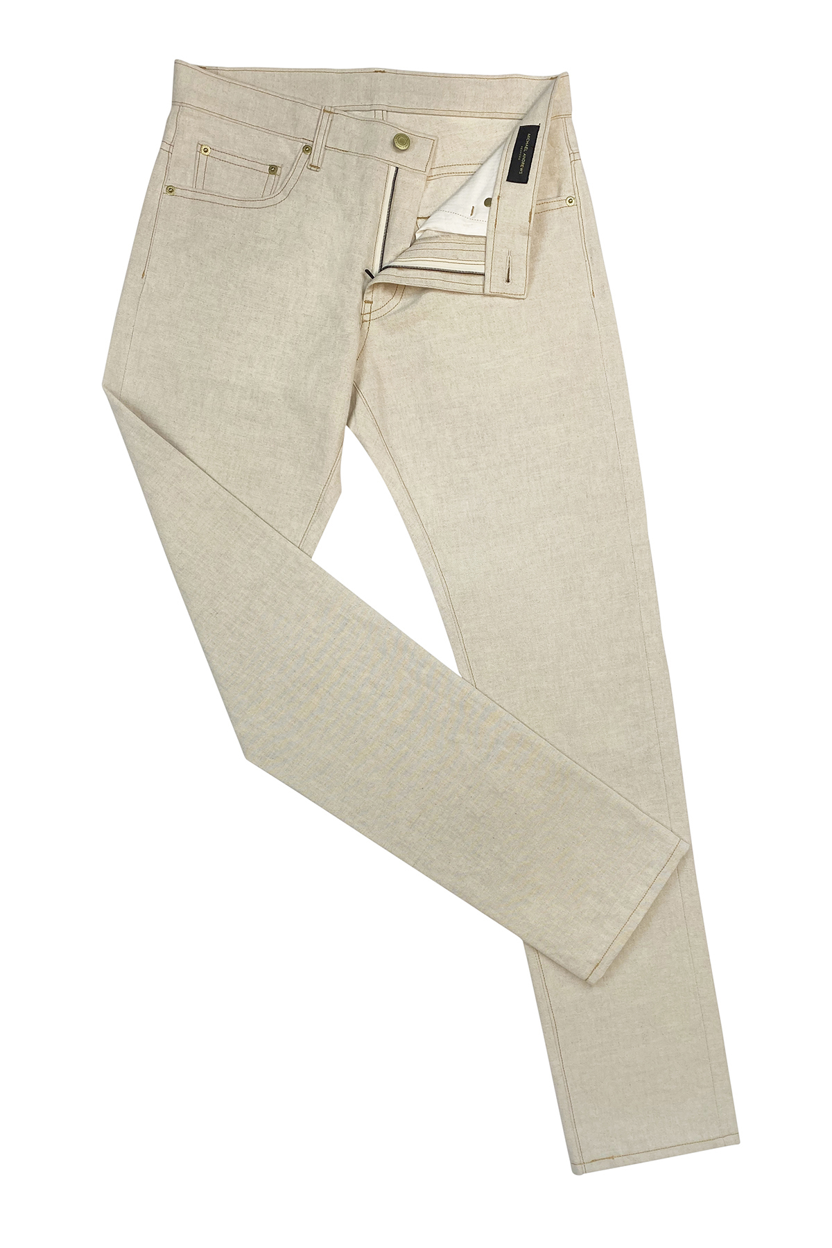 Natural Cotton/Linen Canvas Jeans