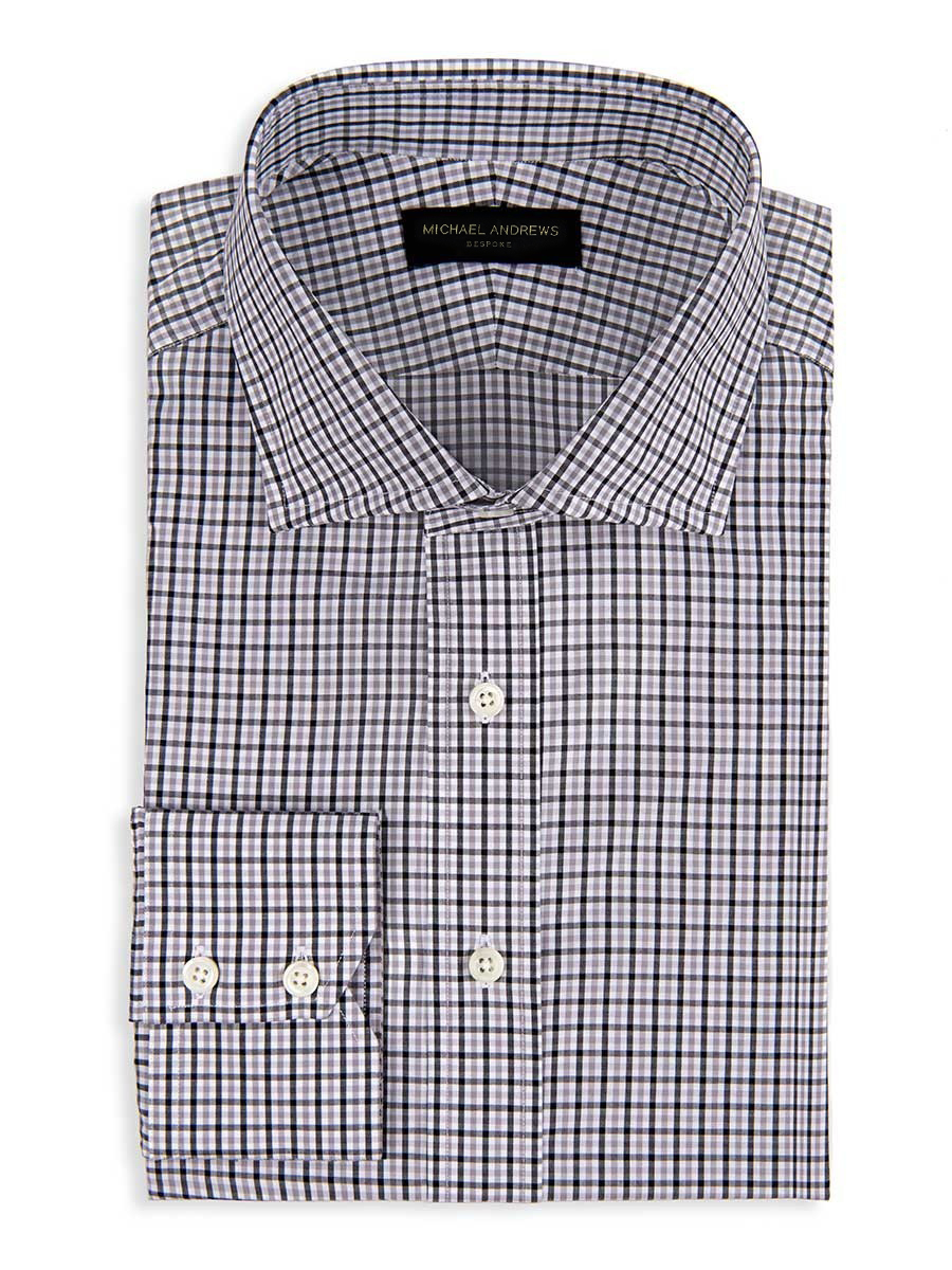 Charcoal & Tattersall Spread Collar Shirt