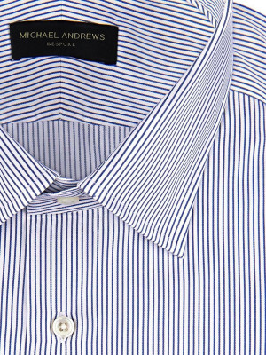 Blue Thin Strip Classic Collar Shirt
