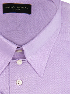 Lavender Zig Zag Tab Collar Shirt