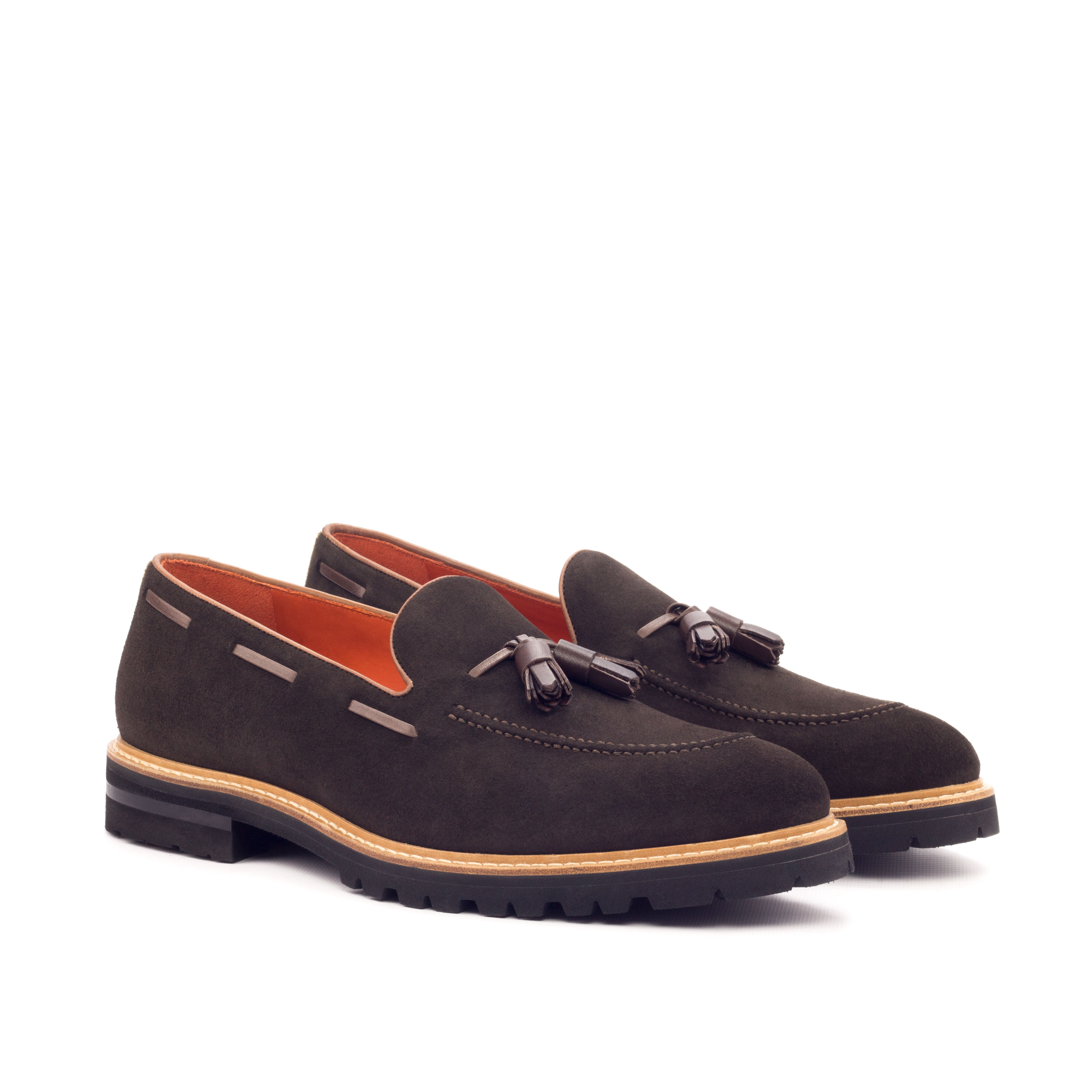 Chocolate Suede Tassel Loafer