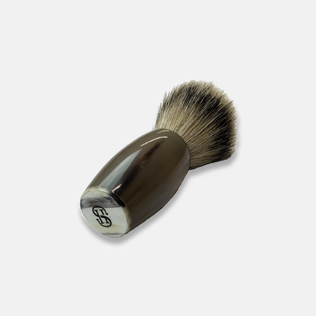 Super Badger Bristle Shaving Brush w/ Oxhorn Handle (Light Horn)