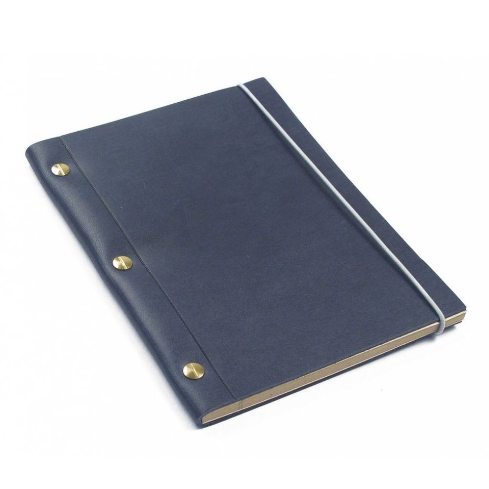 Cobalt Blue La Compagnie du Kraft Leather Notebook