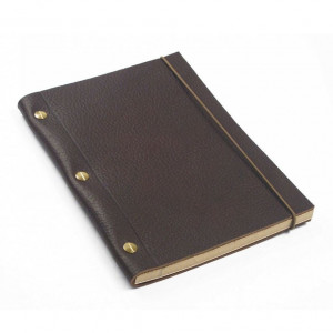 Cohiba Dark Brown La Compagnie du Kraft Grained Leather Notebook