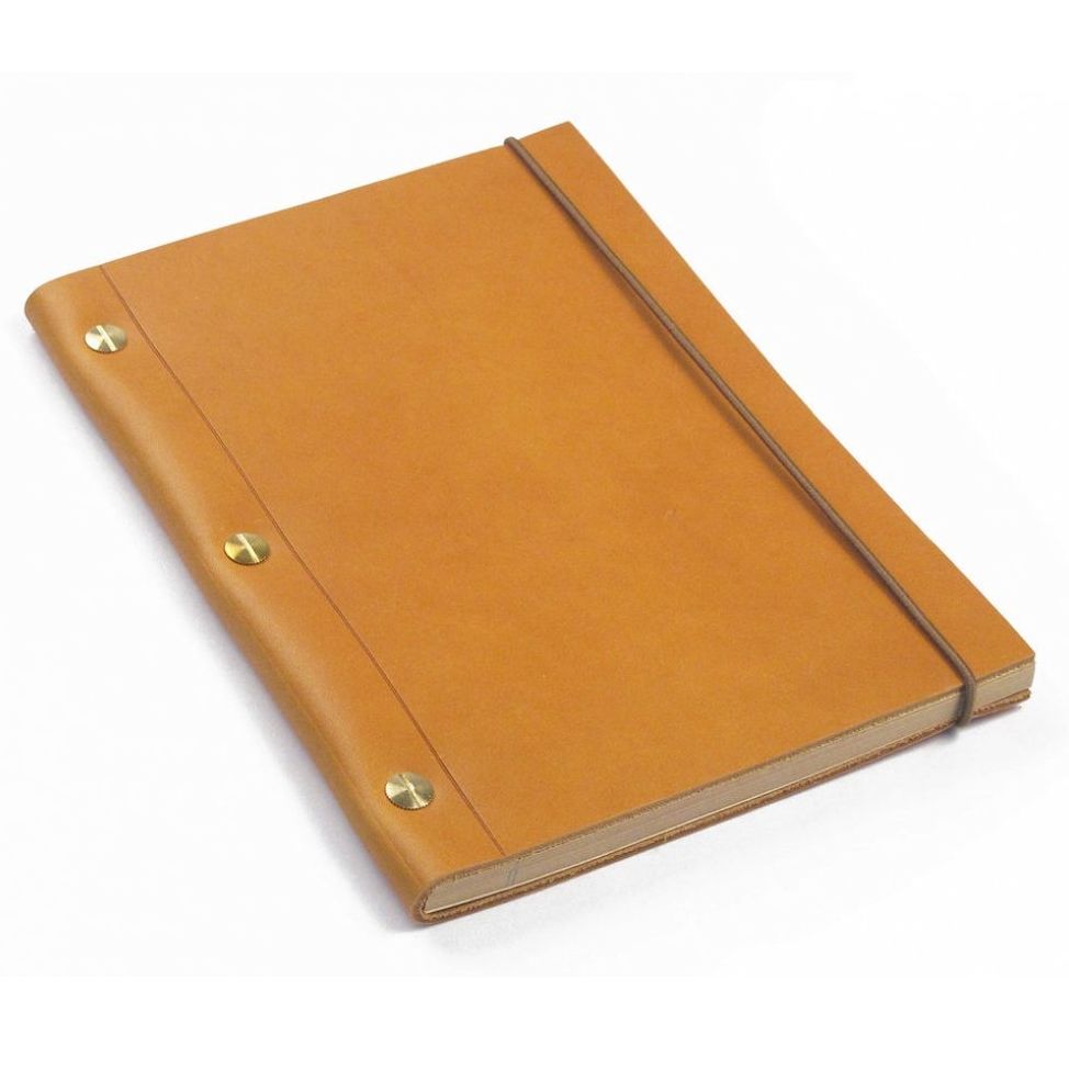 Gold La Compagnie du Kraft Leather Notebook