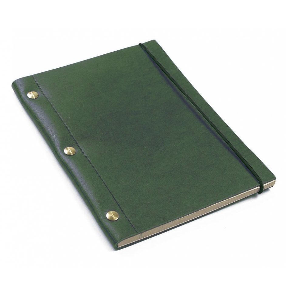 Green La Compagnie du Kraft Smooth Leather Notebook