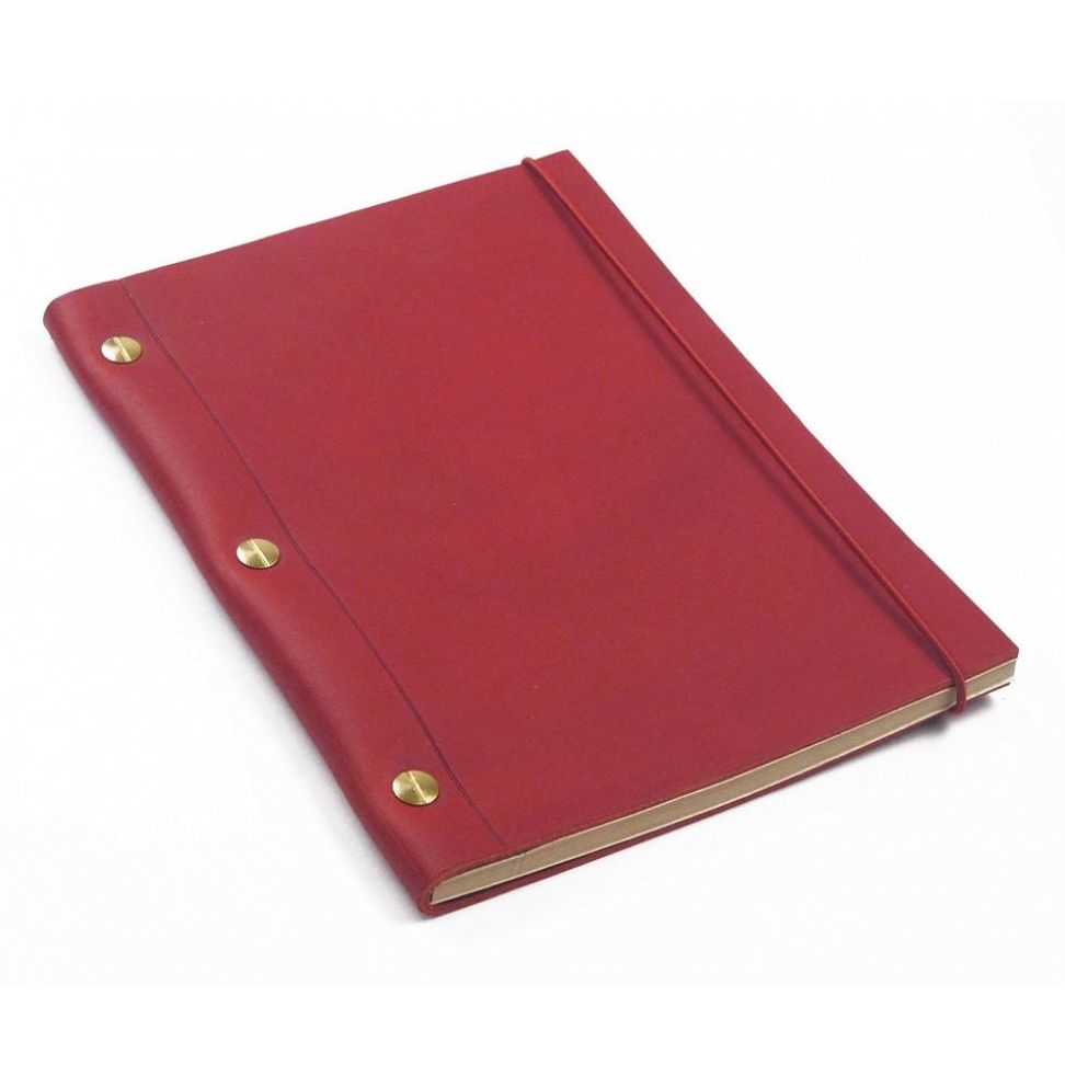 Red La Compagnie du Kraft Leather Notebook