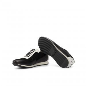 Black and White Box Calf Corsini Sneaker