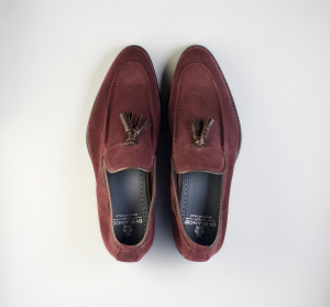 Napoli Suede Loafer in Anima (Burgundy)