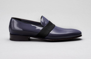Andria Patent Leather Loafer in Navy Blue