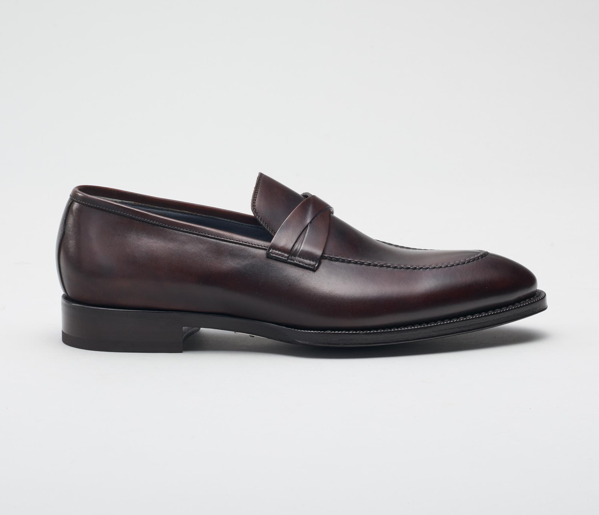 Siena Leather Loafer in Nero Fondente