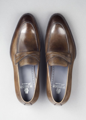 Siena Leather Loafer in Stone Grey