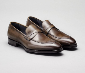 Siena Leather Loafer in Stone Grey