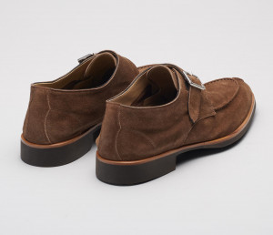 The Treviso Suede Farro Monk Strap Shoes - 7.5