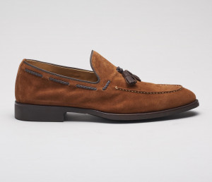 Malpensa Suede Loafer in Cacao Brown