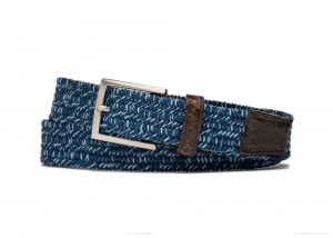 Glacier Stretch Belt with Croc Tabs and Brushed Nickel Buckle