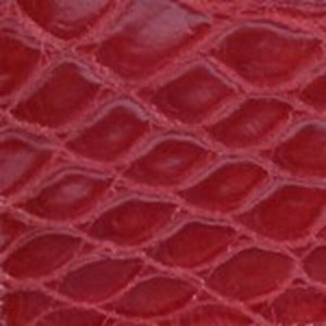 Red Glazed American Alligator Belt with Nickel Buckle
