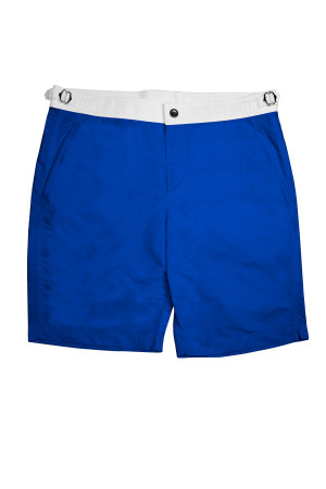 Royal Blue Swim Shorts w White Waistband
