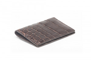 Chocolate Glazed Alligator Credit Card ID Case