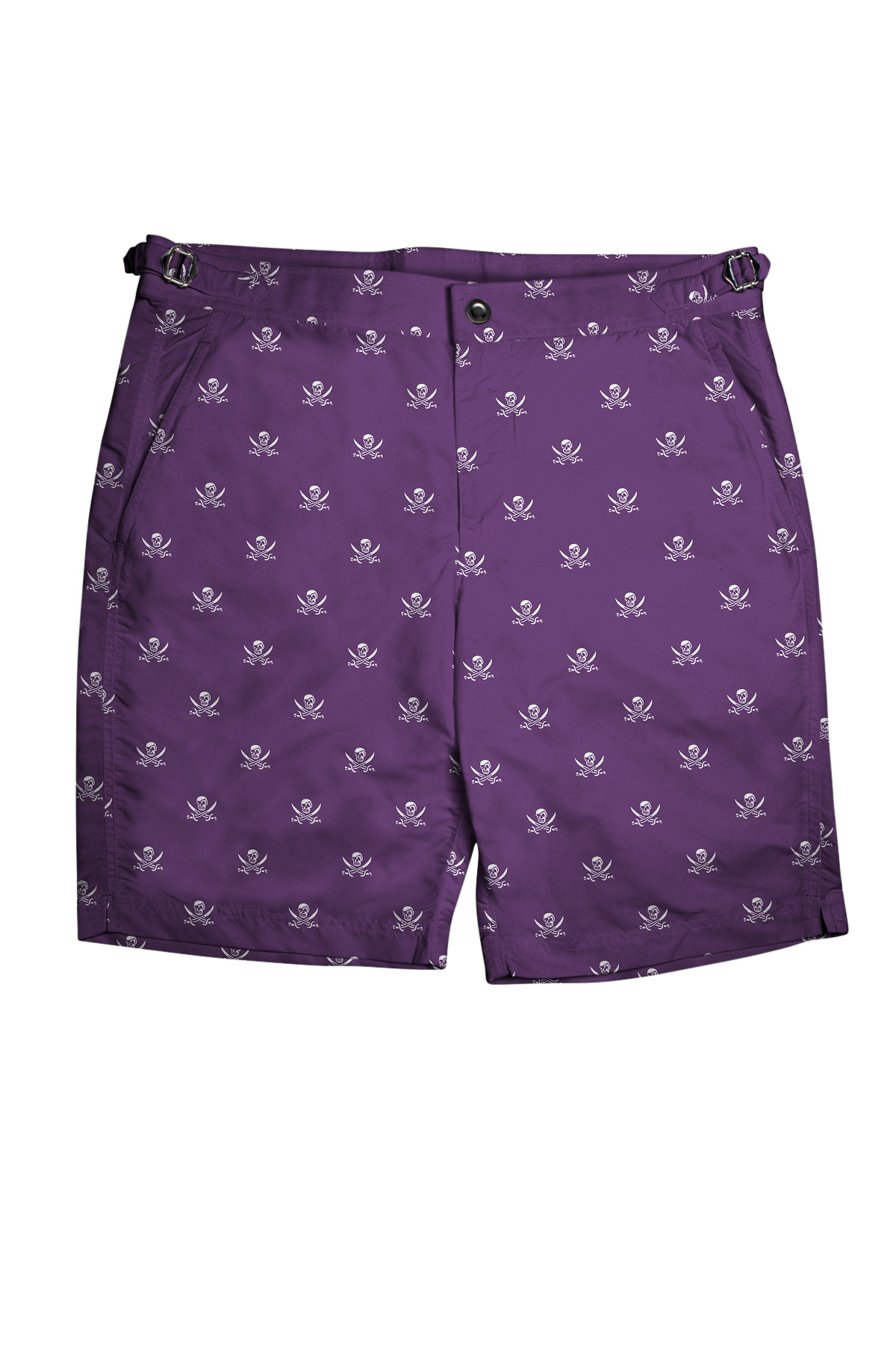 Purple Jolly Roger Swim Swim Shorts