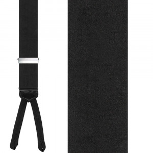 Formal Black Silk Suspenders