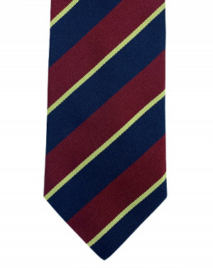 Burgundy Repp Stripe Silk Necktie