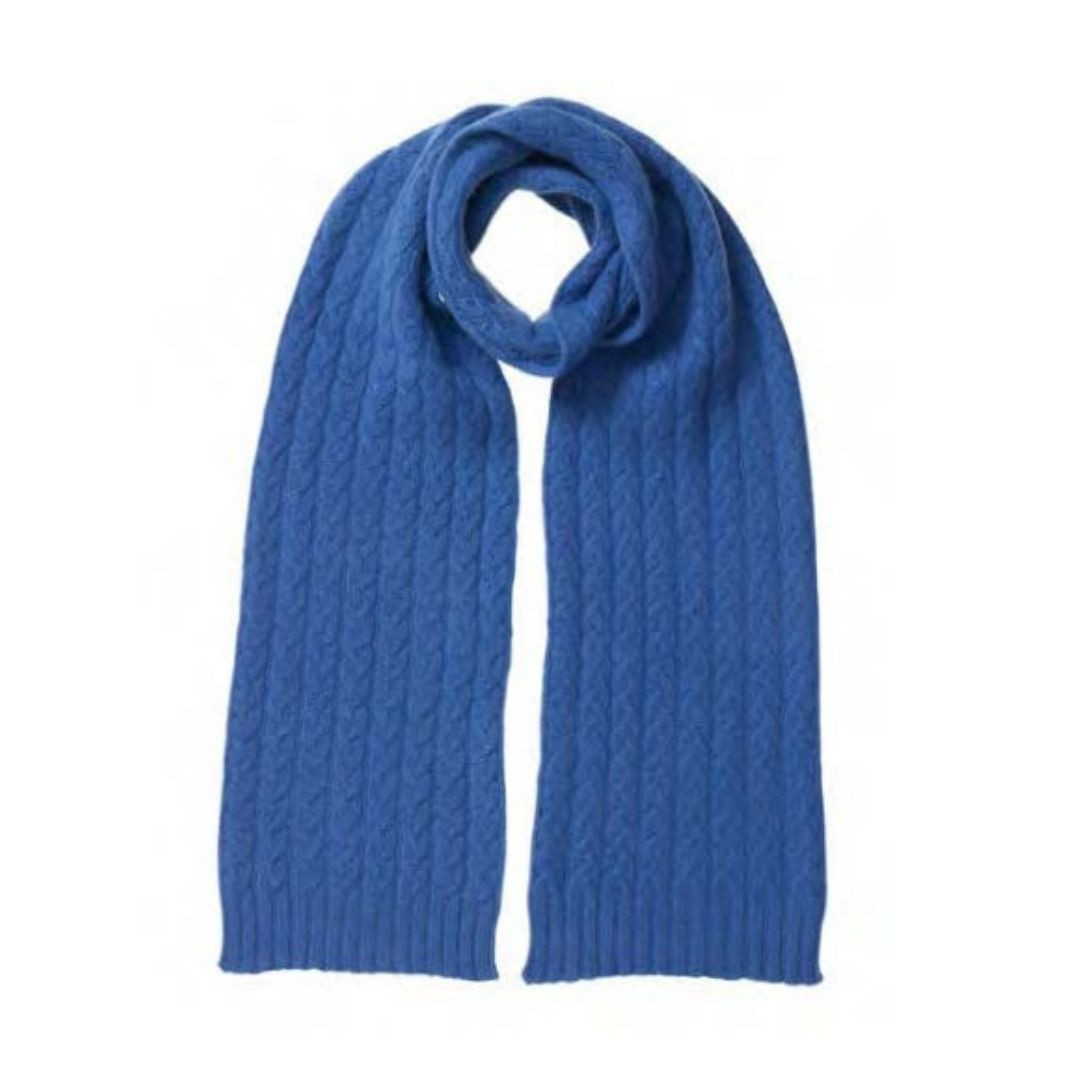 Sapphire Cable Knit Scarf