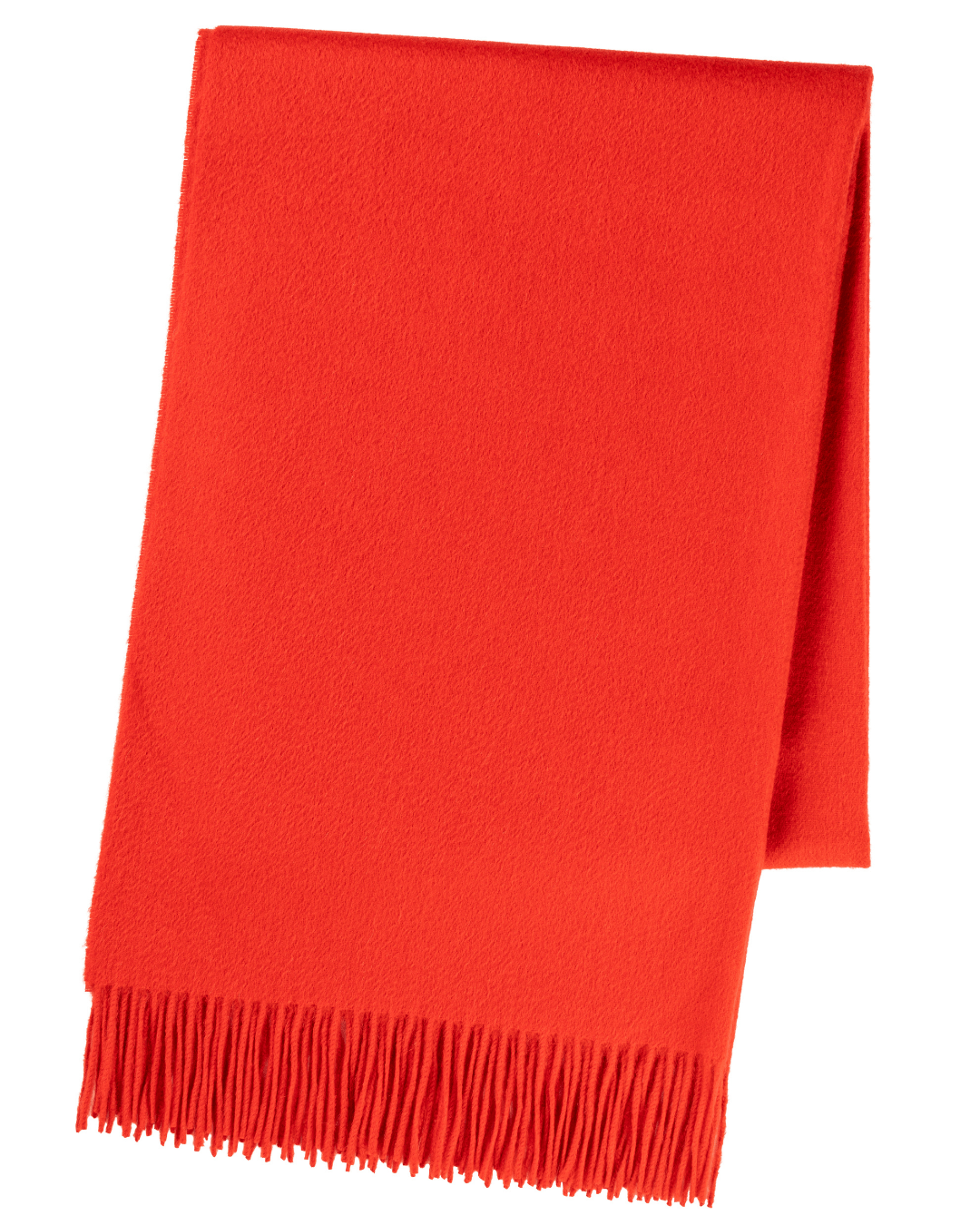 Bright China Red Classic Cashmere Stole