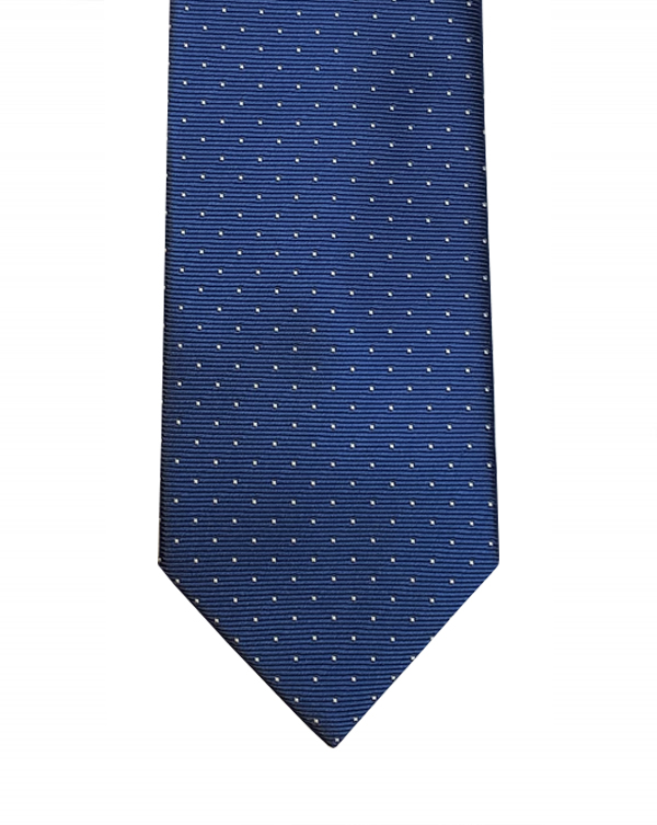 Royal Blue Pin Dot Silk Necktie