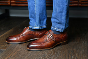 The Parma Tabacco Monk Strap Shoes - 11