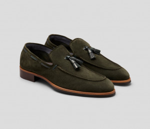 Napoli Suede Loafer in Selva Green